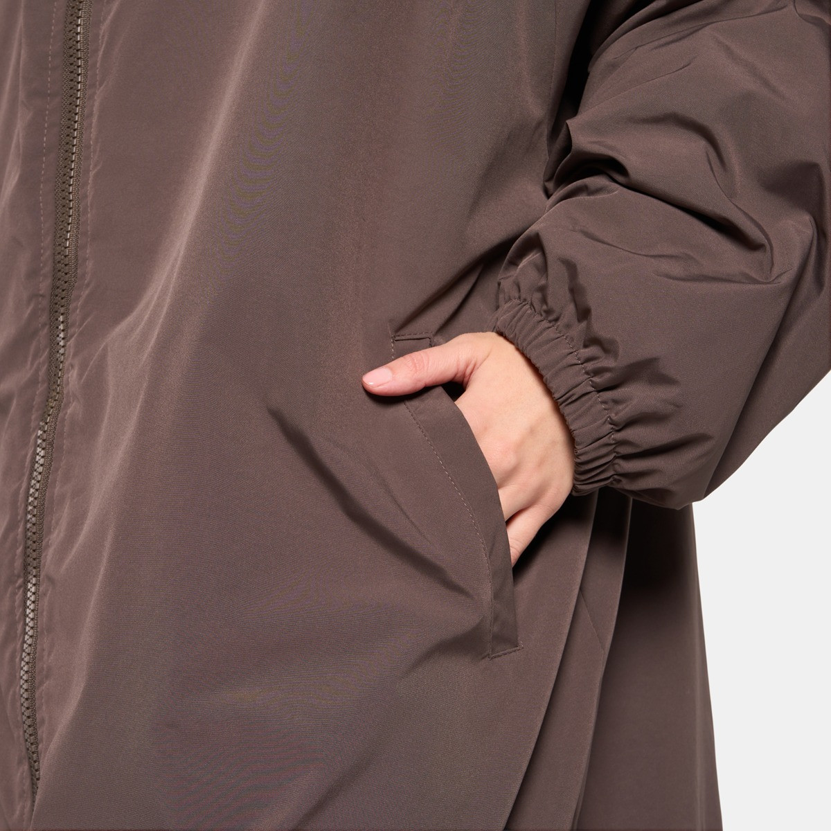 OHS Adults Water Resistant Sherpa Drying Robe, Brown - Small/Medium>