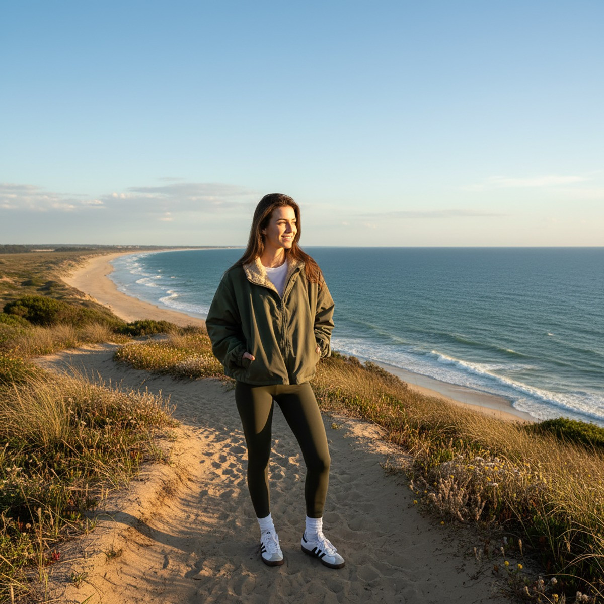 OHS Adults Water Resistant Sherpa Cropped Drying Robe - Khaki/Beige>