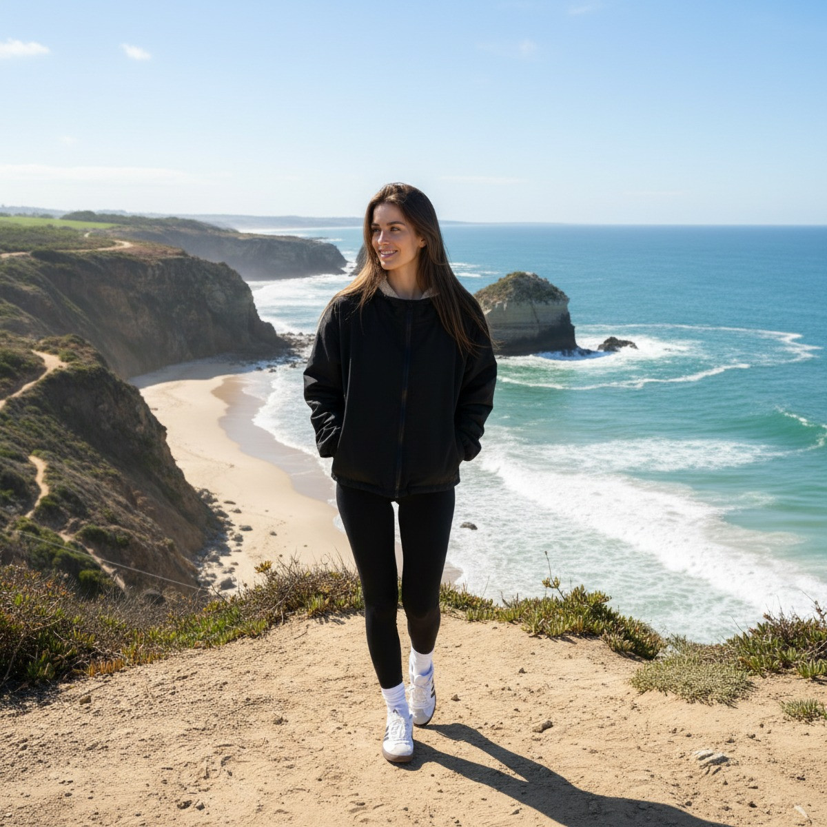 OHS Adults Water Resistant Sherpa Cropped Drying Robe - Black/Beige>