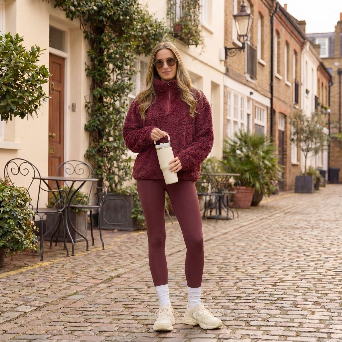 OHS Teddy Half Zip Fleece - Maroon>