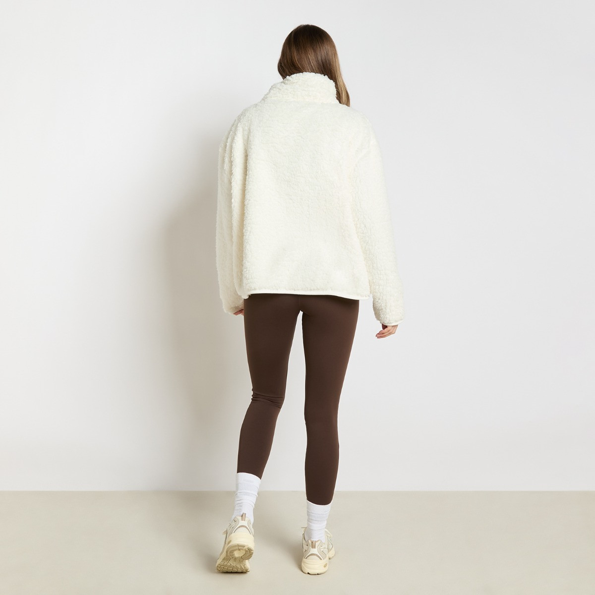 OHS Teddy Half Zip Fleece - Cream>
