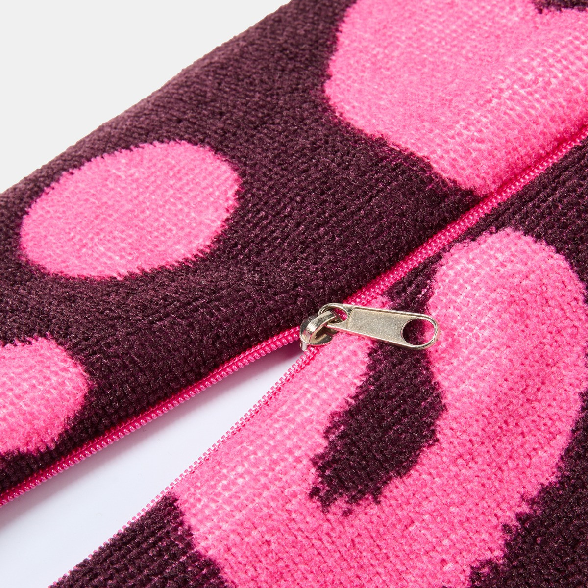 OHS Abstract Leopard Print Inflatable Beach Bolster - Burgundy/Hot Pink>