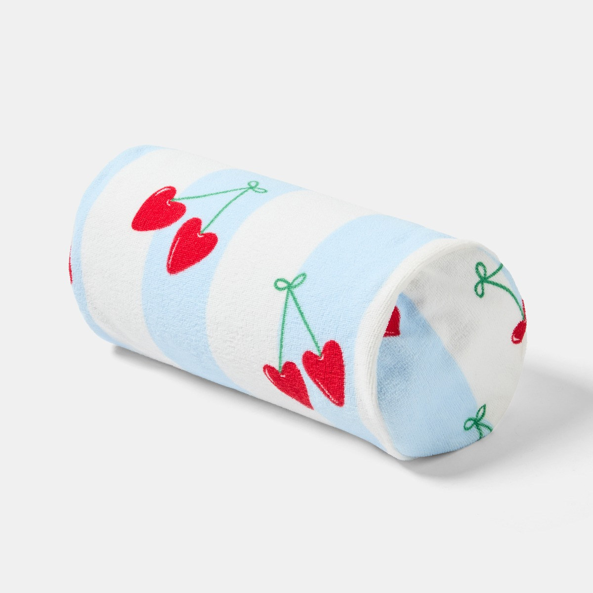 OHS Heart Cherries Inflatable Beach Bolster - Blue/White>