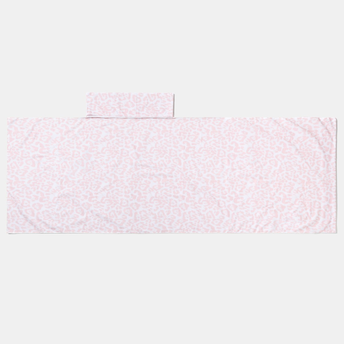 OHS Leopard Print Beach Towel in a Bag - Stone>