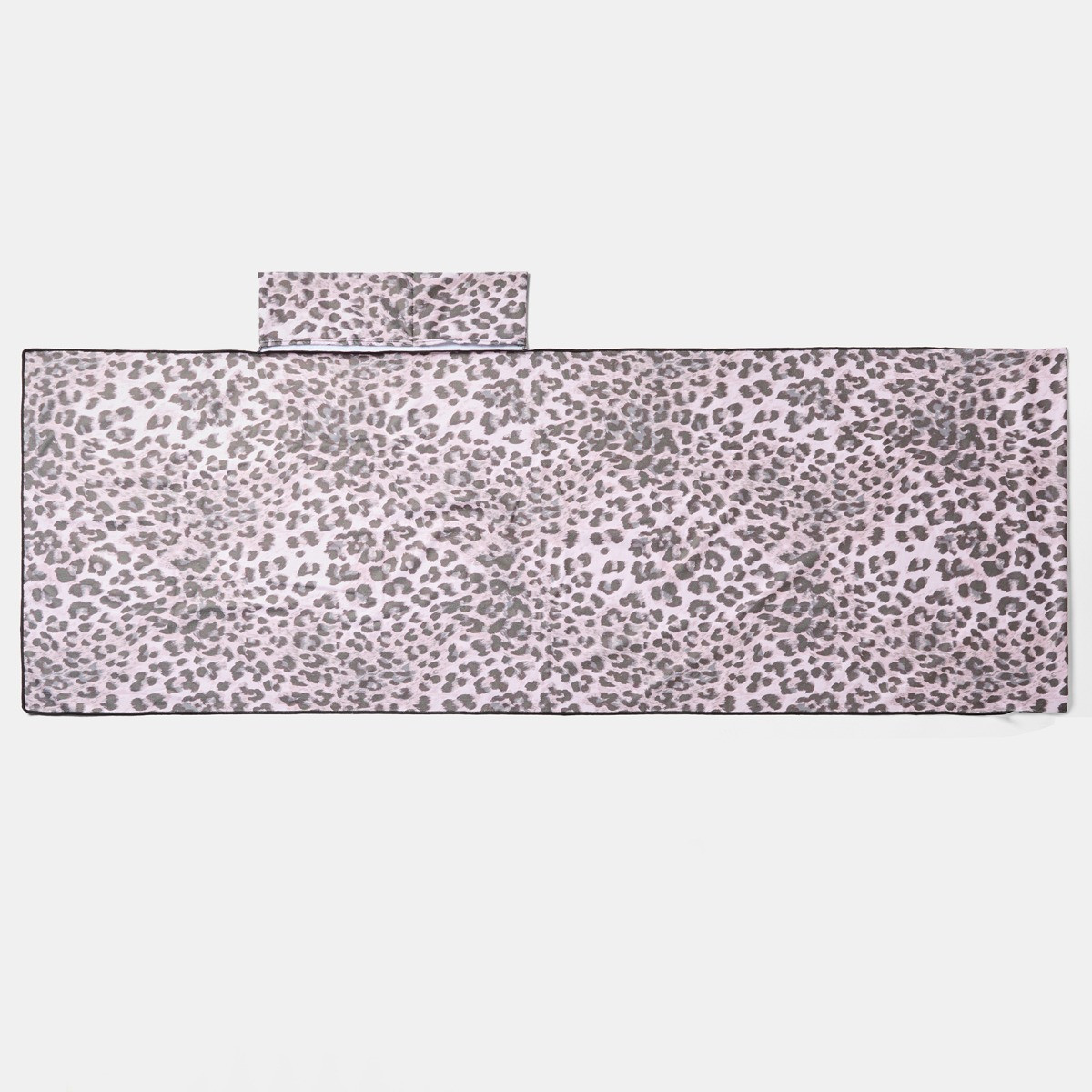 OHS Leopard Print Beach Towel in a Bag - Monochrome>