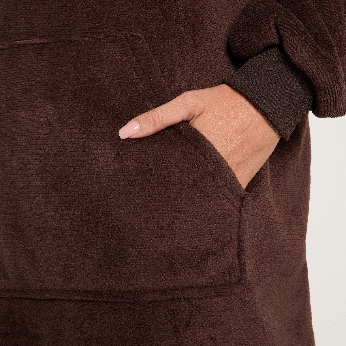 OHS Supersoft Hoodie Blanket - Chocolate>