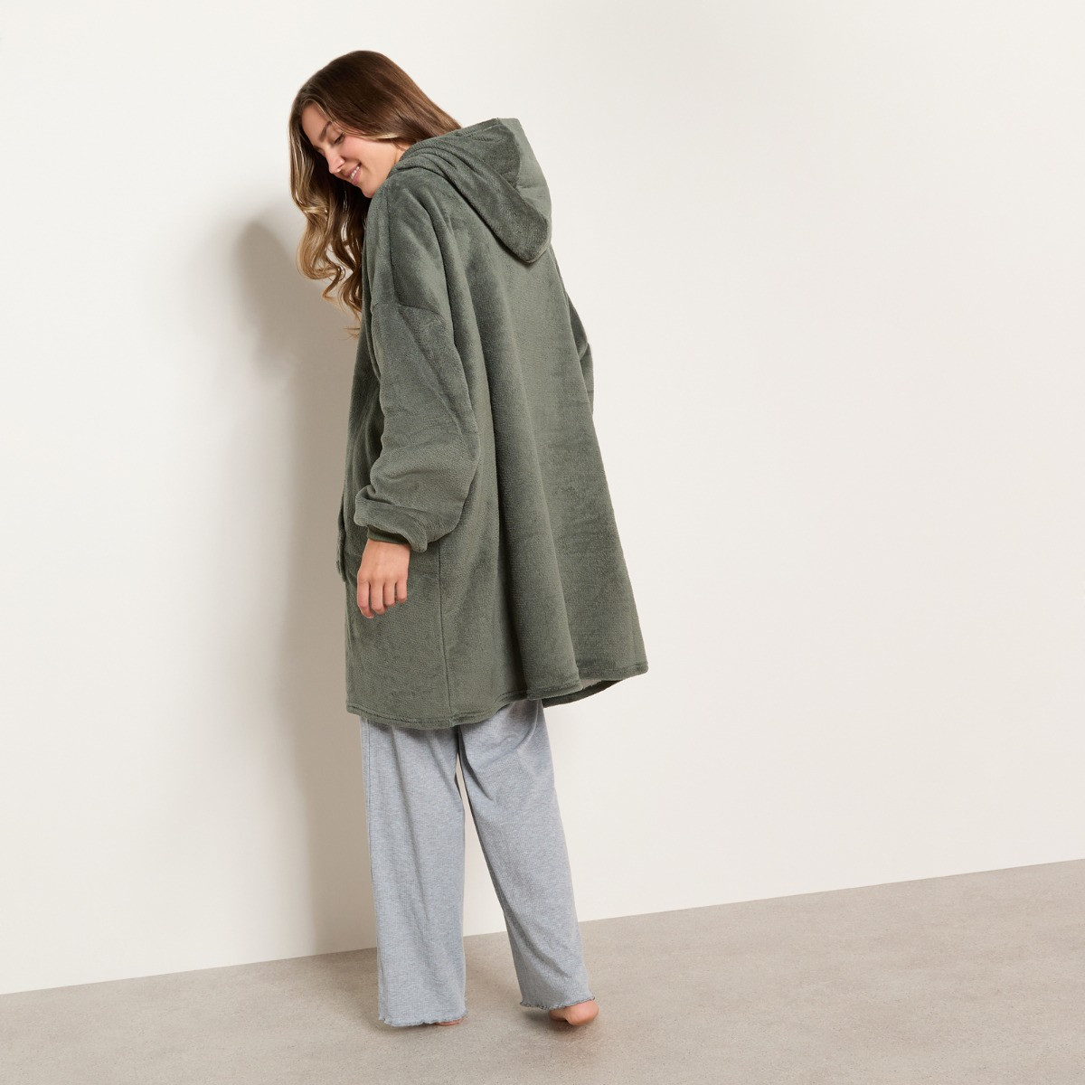 OHS Supersoft Hoodie Blanket - Woodland Green>