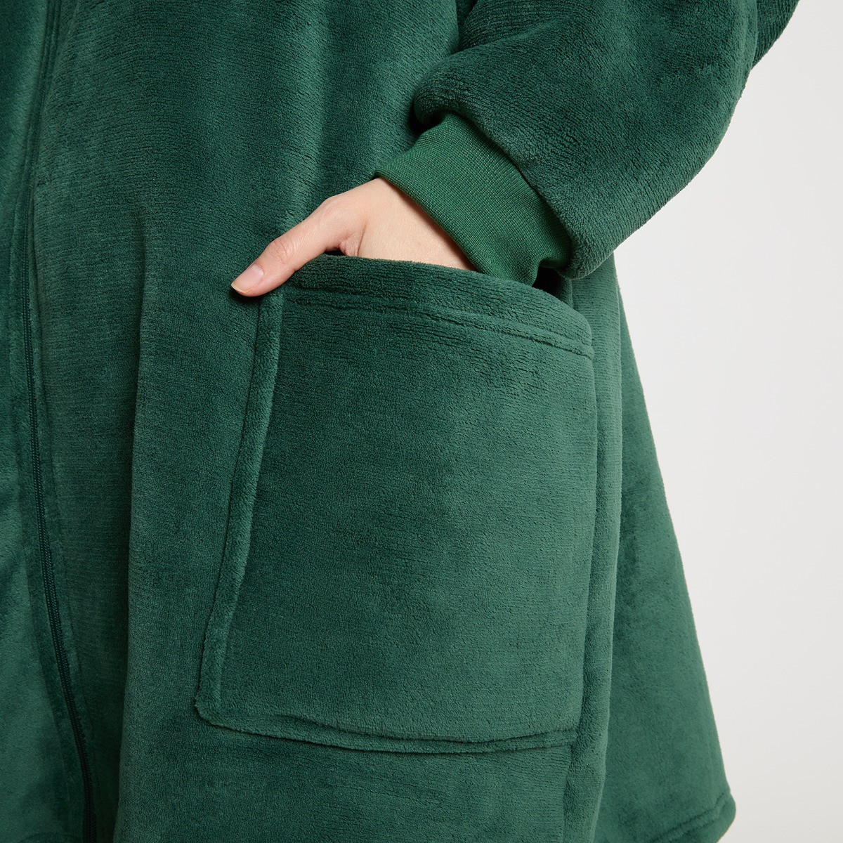 OHS Zipper Hoodie Blanket - Deep Forest Green>
