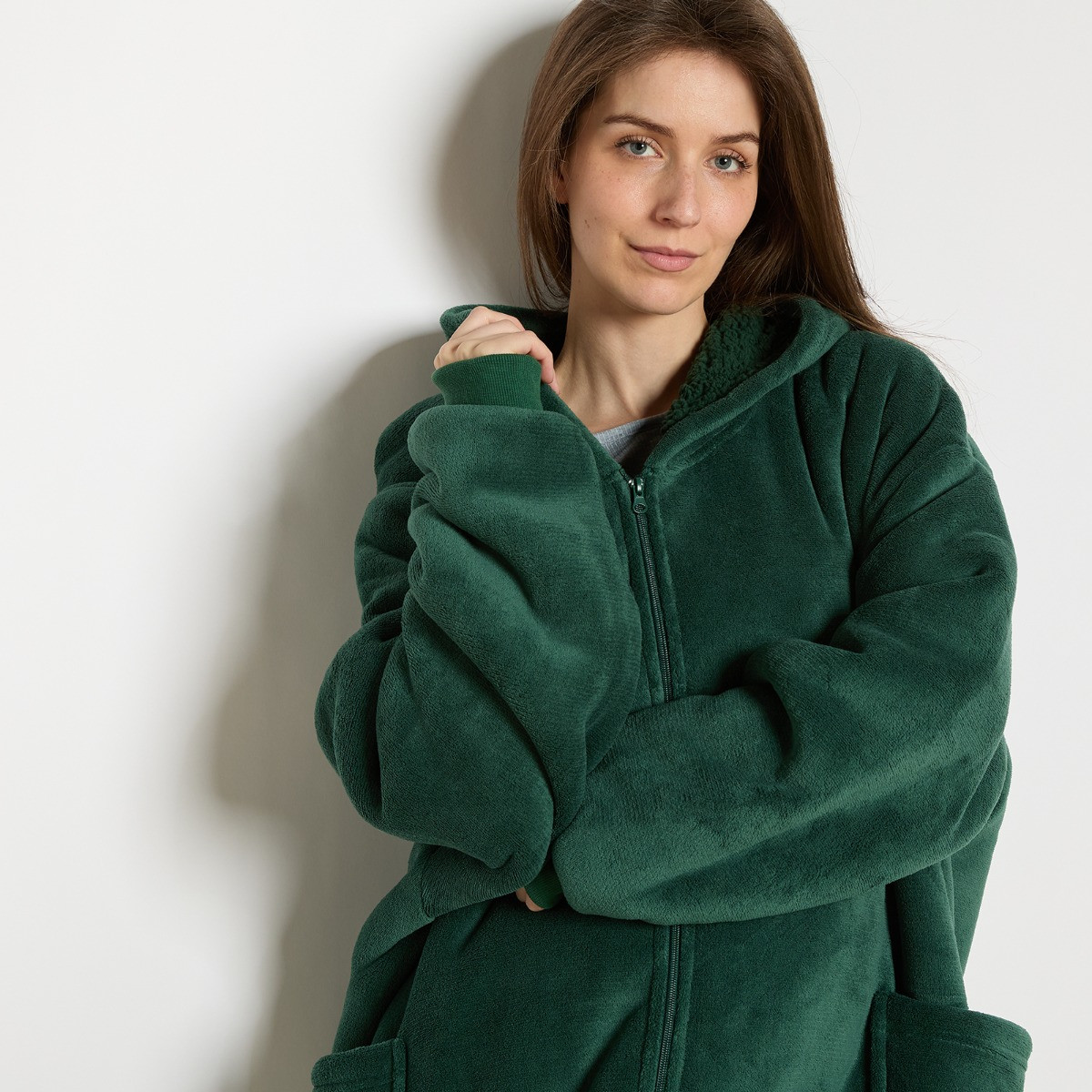 OHS Zipper Hoodie Blanket - Deep Forest Green>