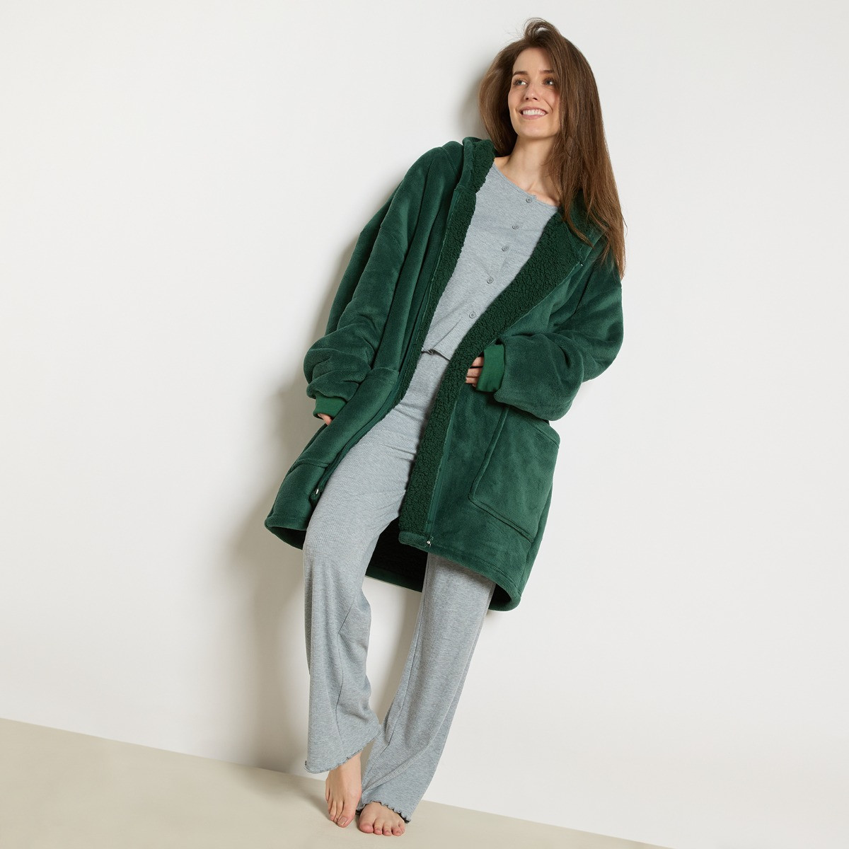OHS Zipper Hoodie Blanket - Deep Forest Green>