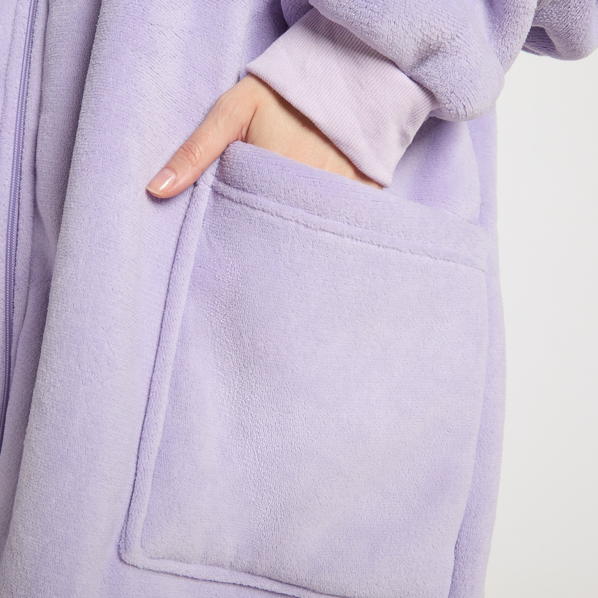 OHS Zipper Hoodie Blanket - Lilac>