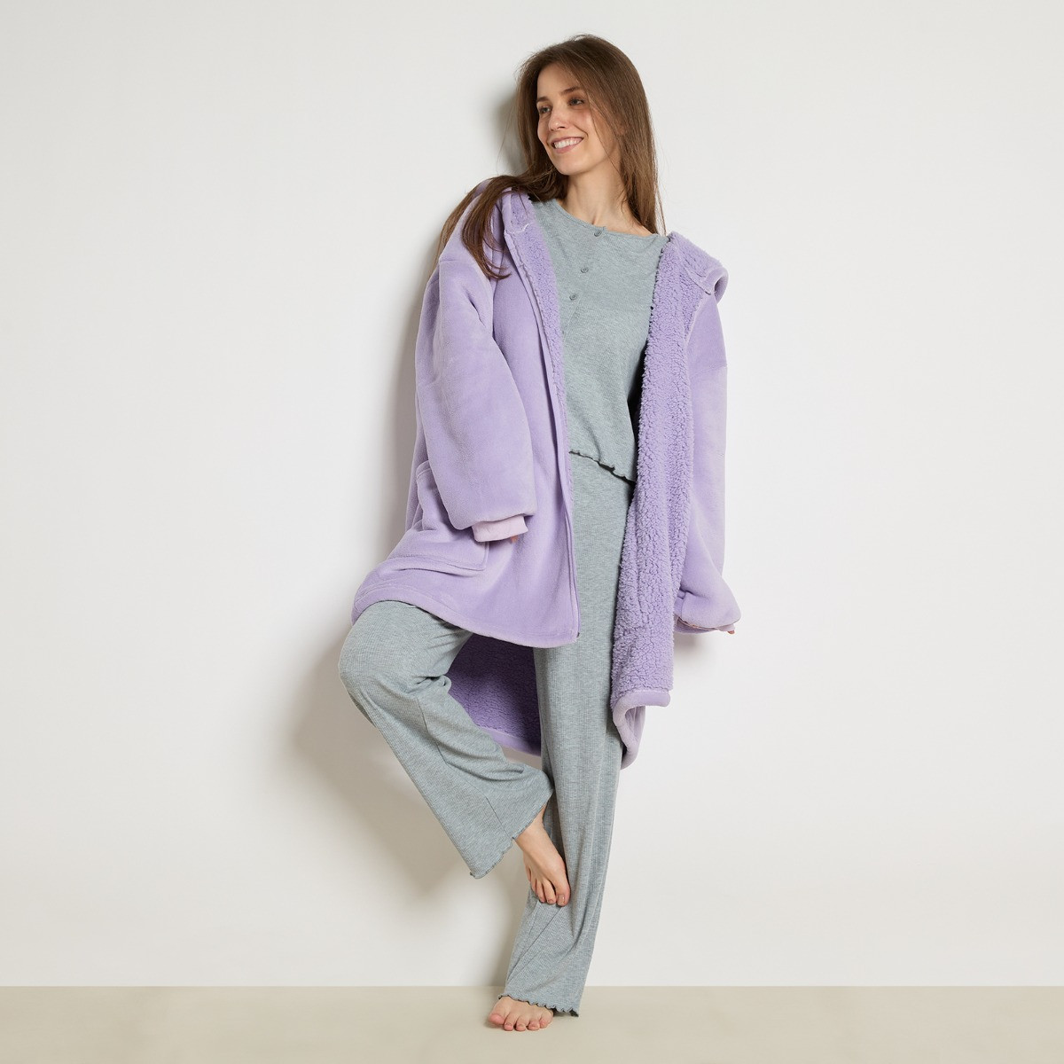 OHS Zipper Hoodie Blanket - Lilac>