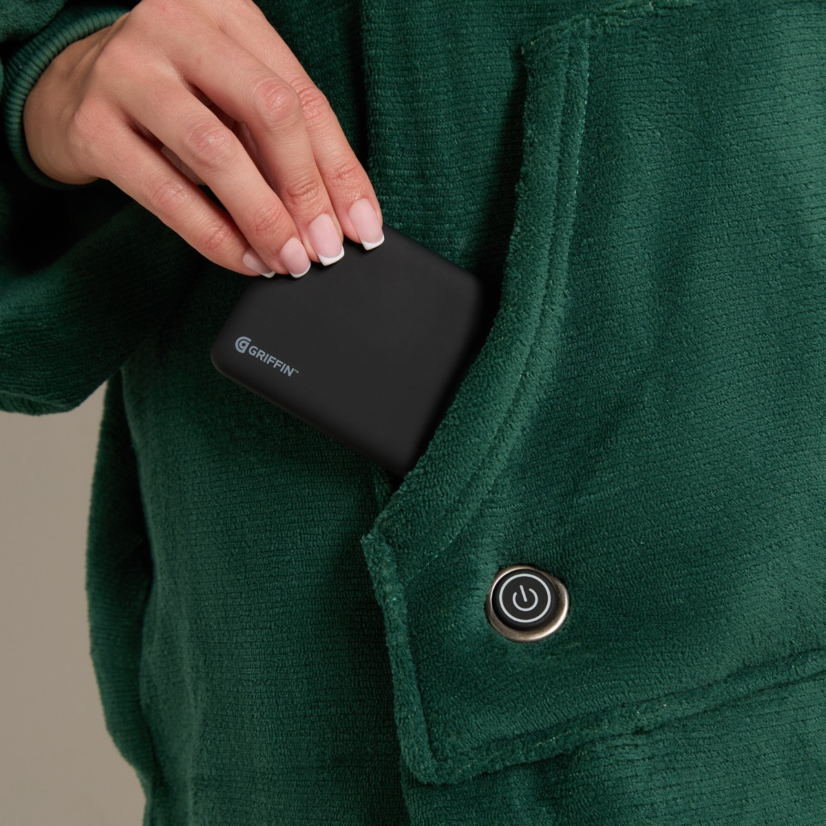 OHS Electric Heated Hoodie Blanket - Forest Green>