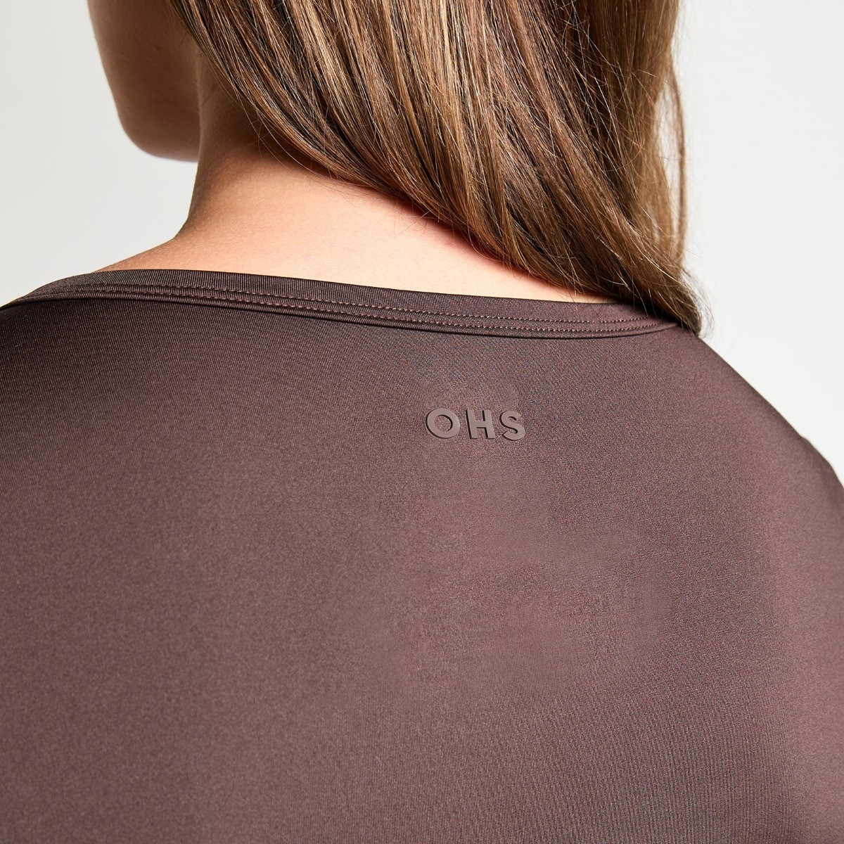 OHS Active Sculpt Crew Neck Fitted Short Sleeve T-Shirt - Brown>