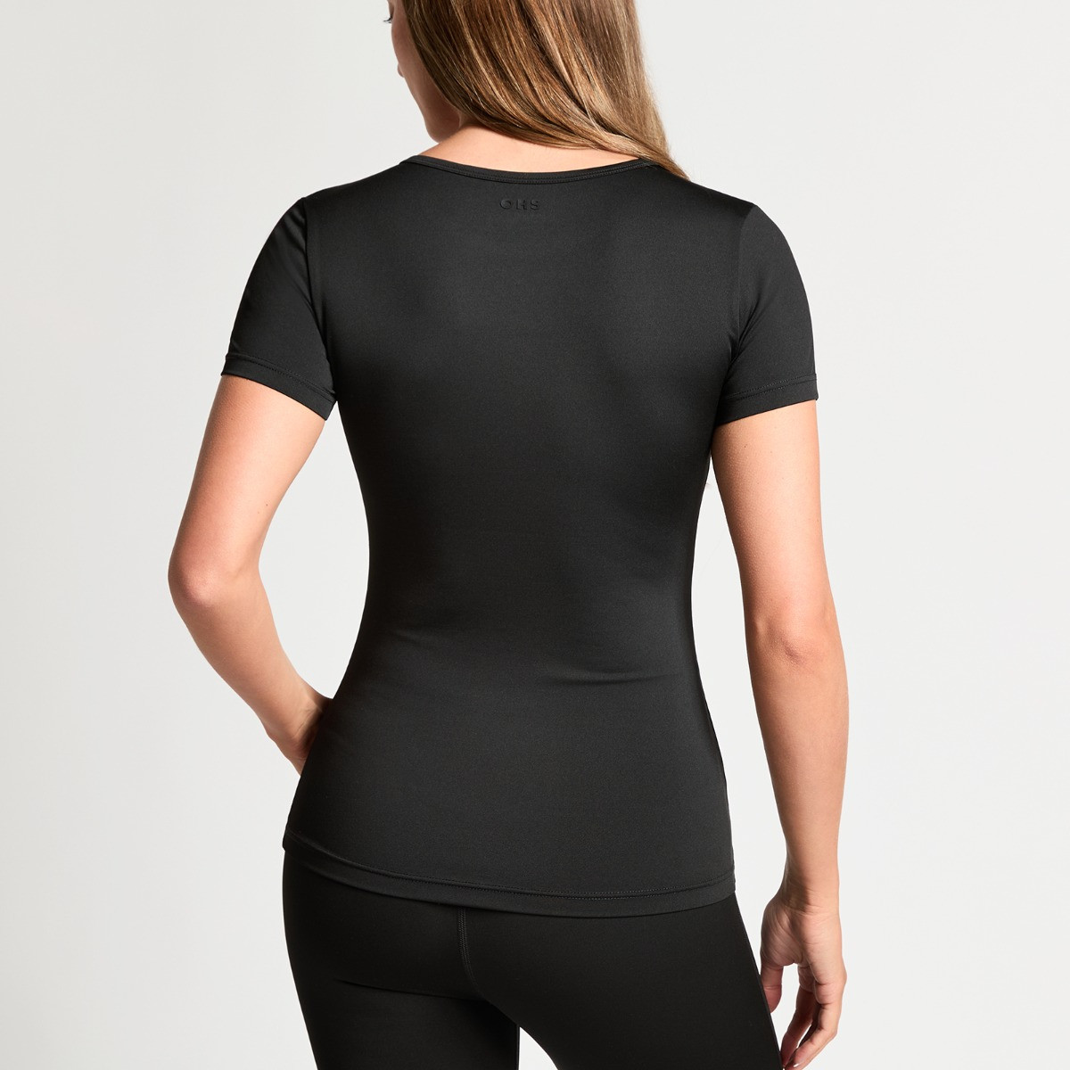 OHS Active Sculpt Crew Neck Fitted Short Sleeve T-Shirt - Black>