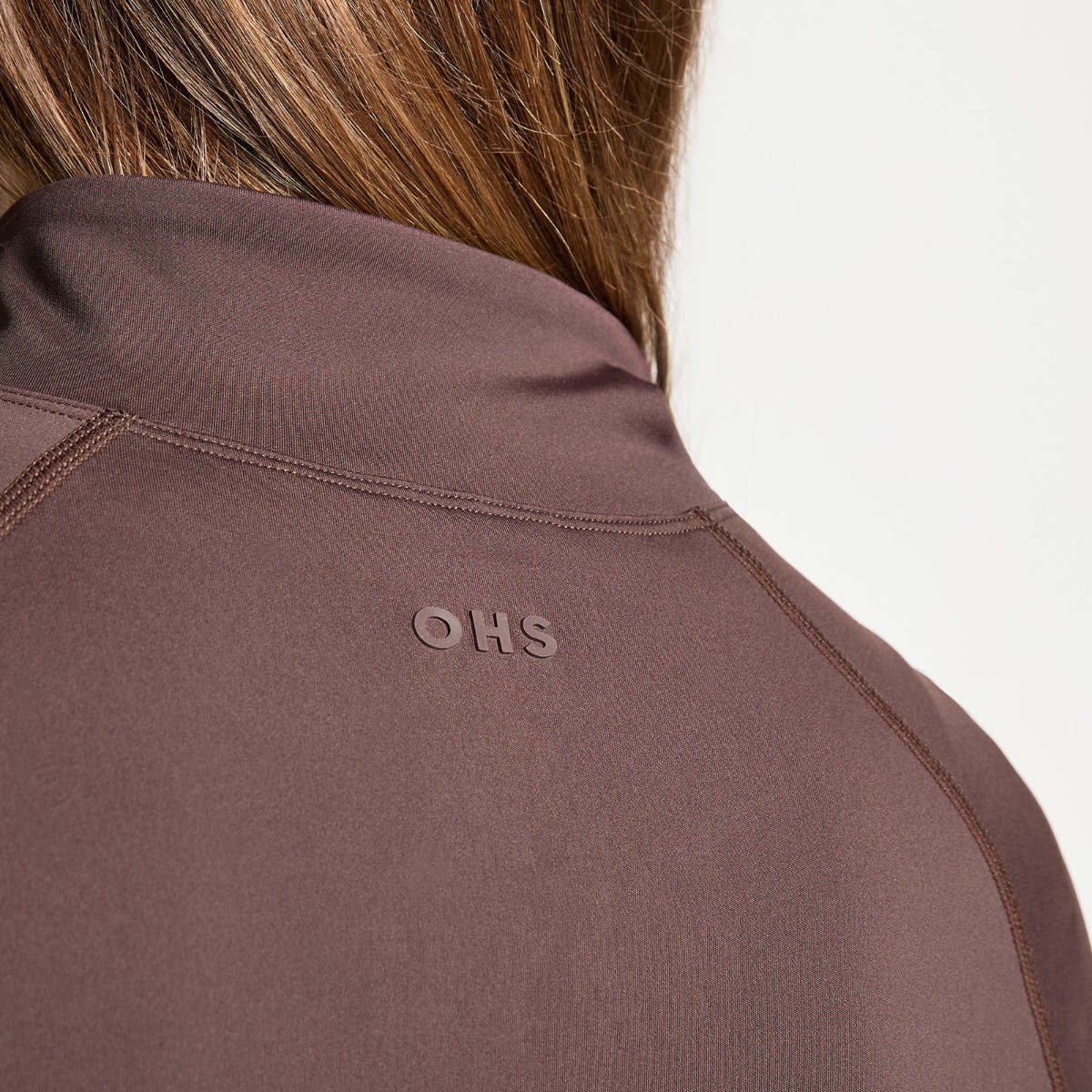 OHS Active Sculpt Full Zip Long Sleeve Jacket - Brown>