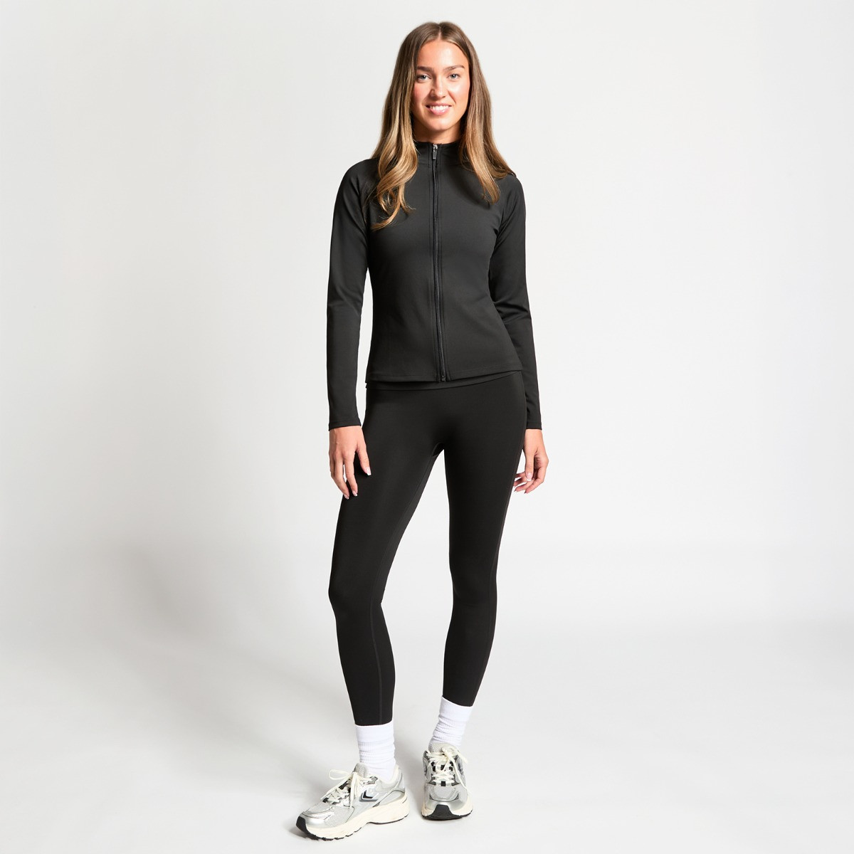 OHS Active Sculpt Full Zip Long Sleeve Jacket - Black>
