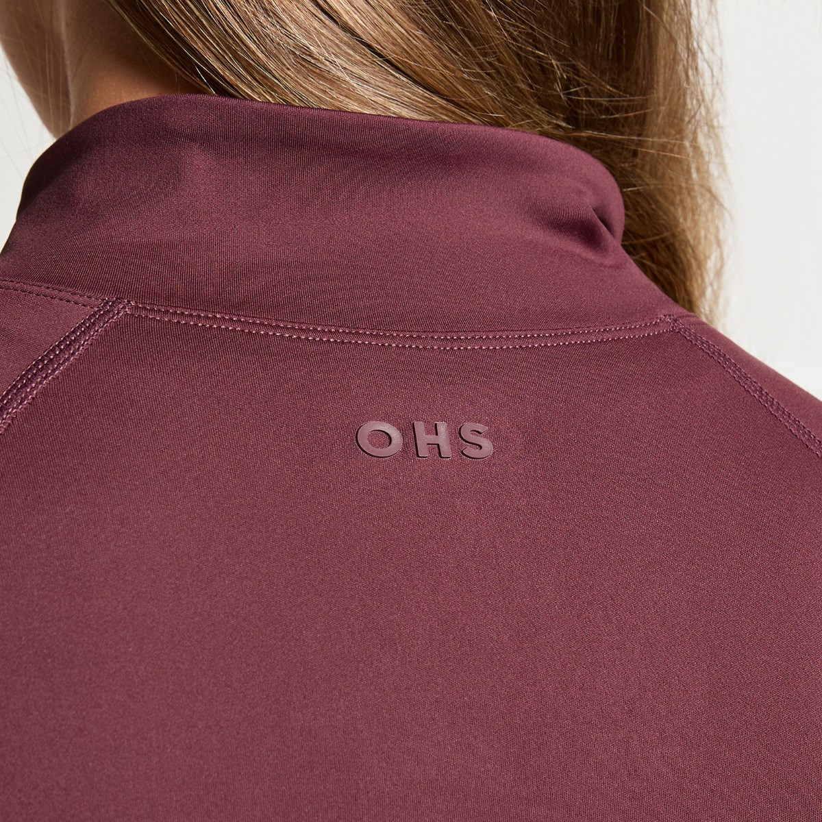 OHS Active Sculpt Full Zip Long Sleeve Jacket - Maroon>