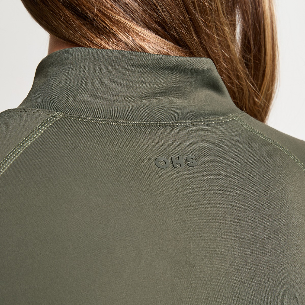 OHS Active Sculpt Full Zip Long Sleeve Jacket - Khaki>