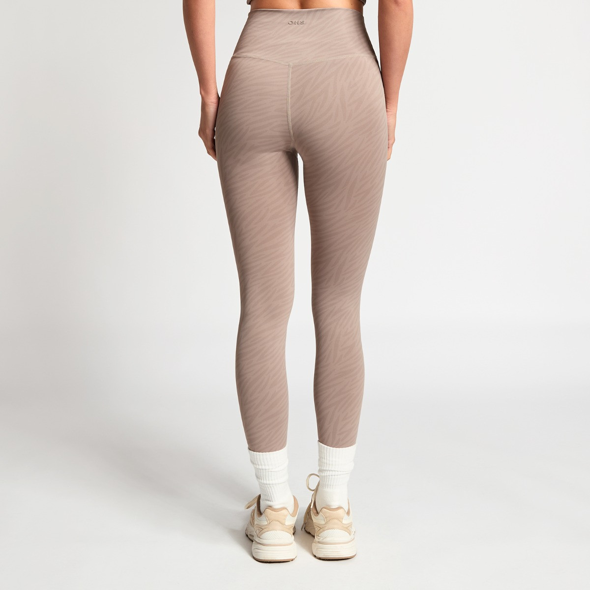 OHS Active Sculpt High Waisted Full Length Leggings - Beige Zebra>