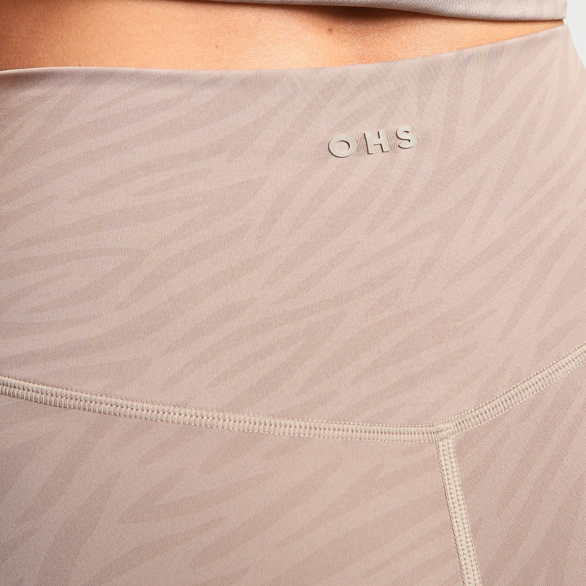 OHS Active Sculpt High Waisted Full Length Leggings - Beige Zebra>