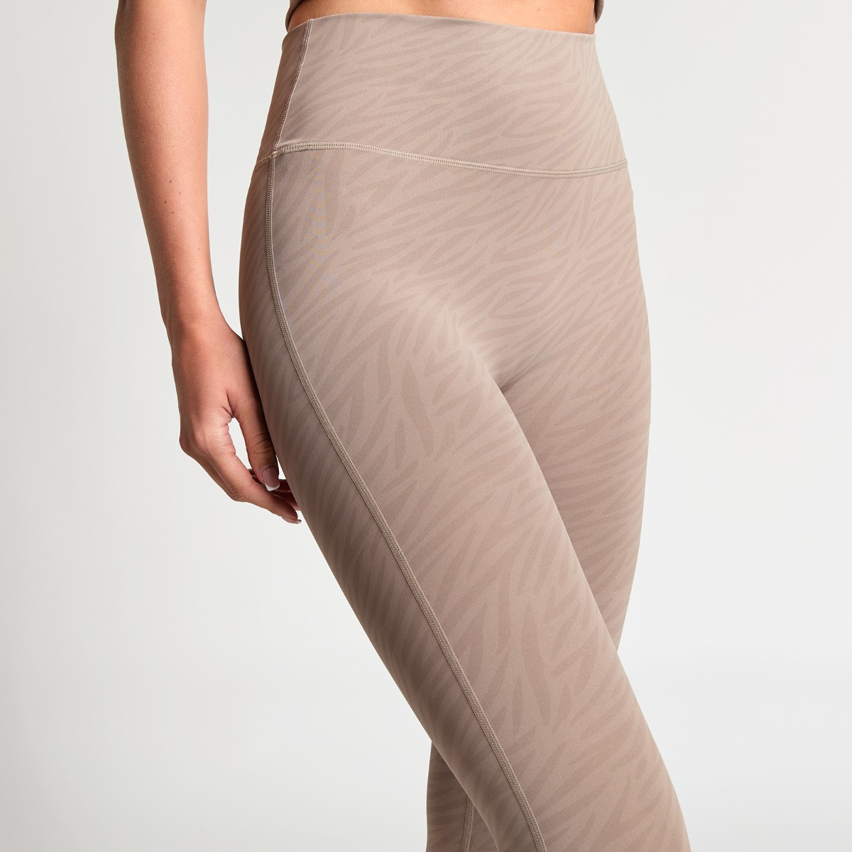 OHS Active Sculpt High Waisted Full Length Leggings - Beige Zebra>