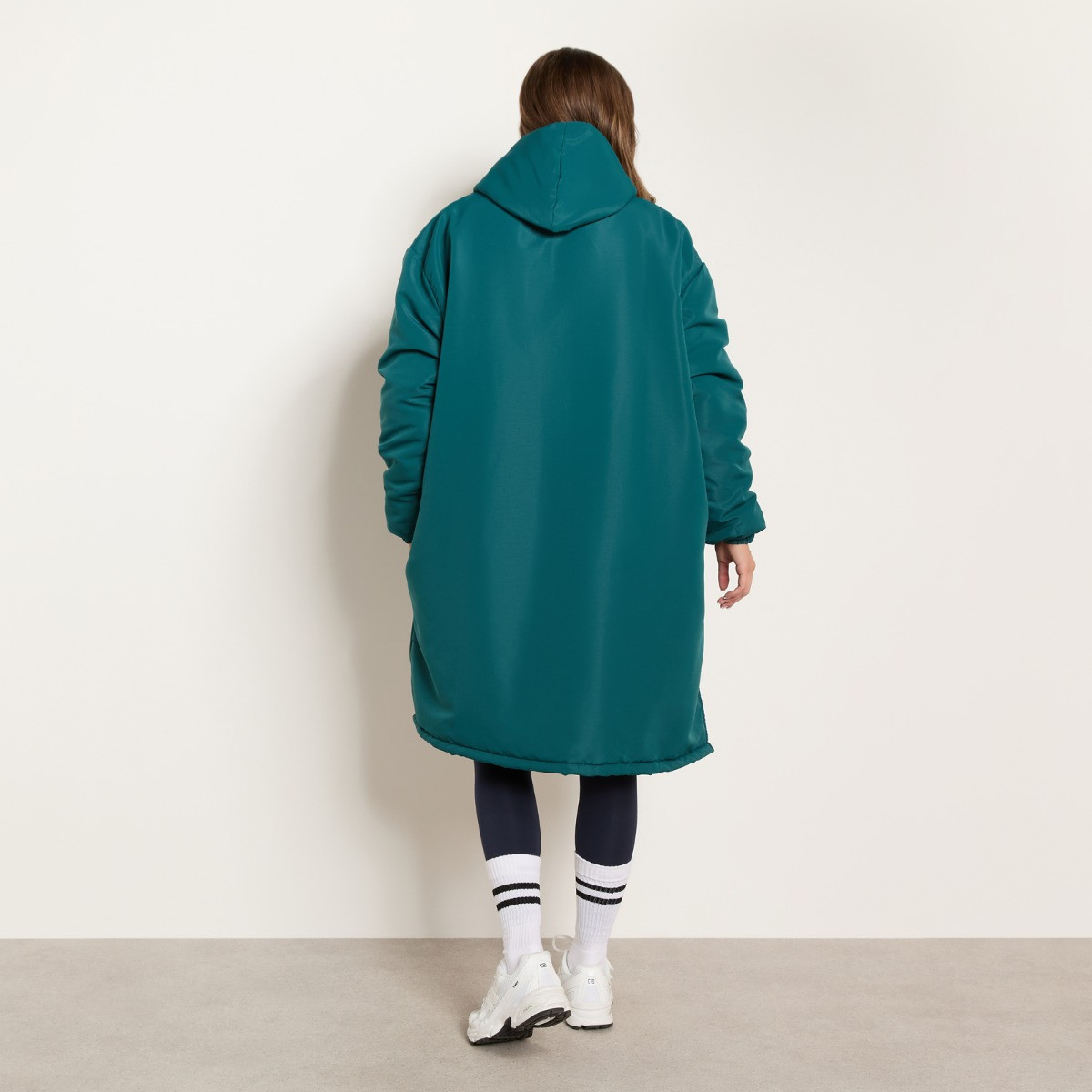 OHS Adults Water Resistant Sherpa Drying Robe, Teal>