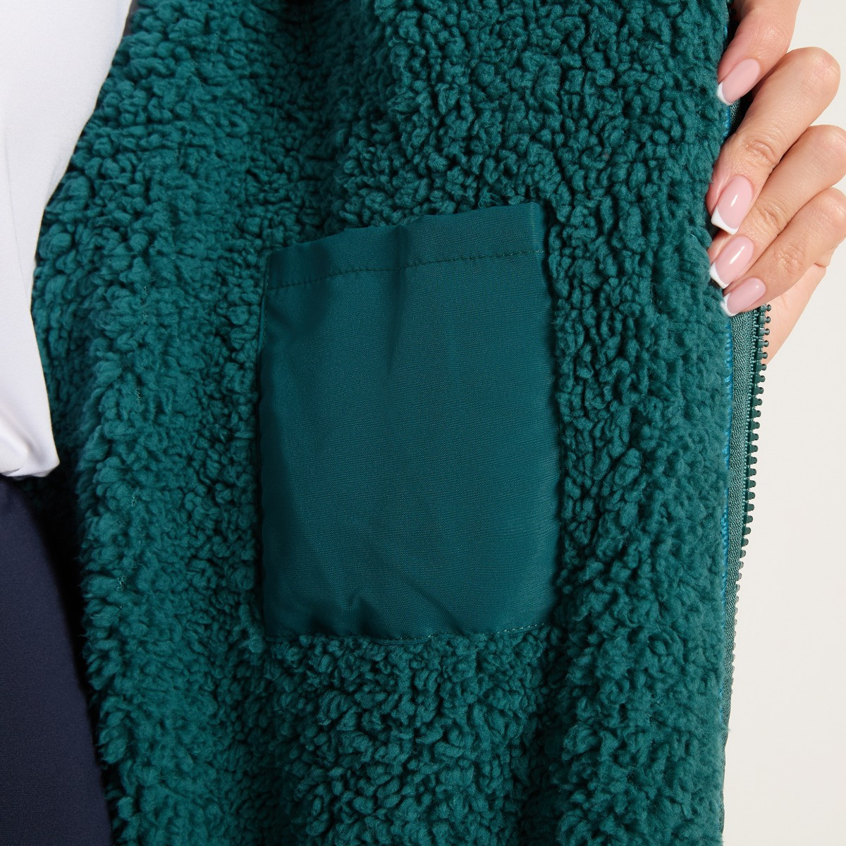 OHS Adults Water Resistant Sherpa Drying Robe, Teal>