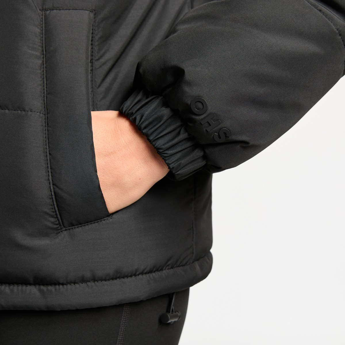 OHS Basic Funnel Neck Puffer Jacket - Black>