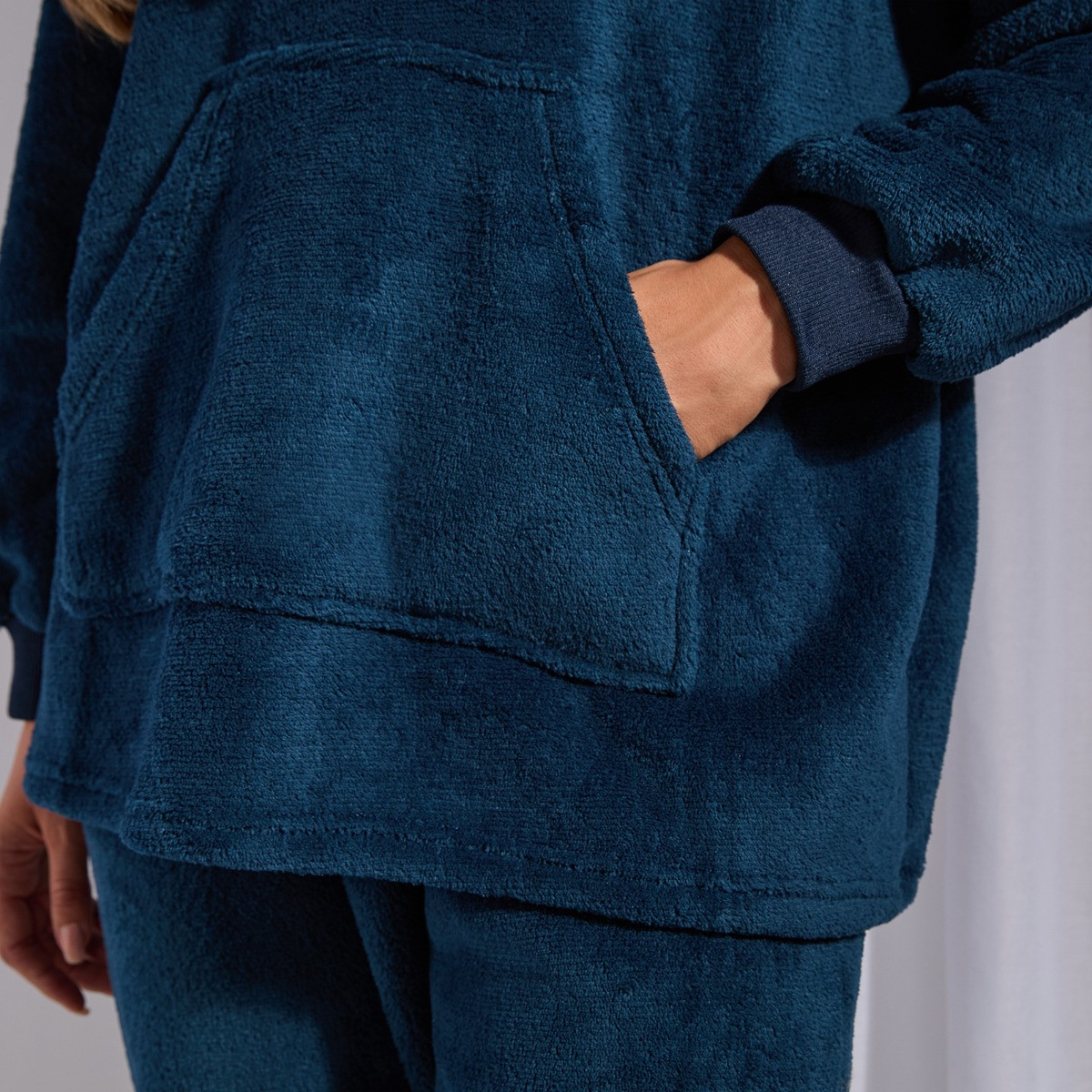 OHS Fleece Hoodie Loungewear Set - Navy>
