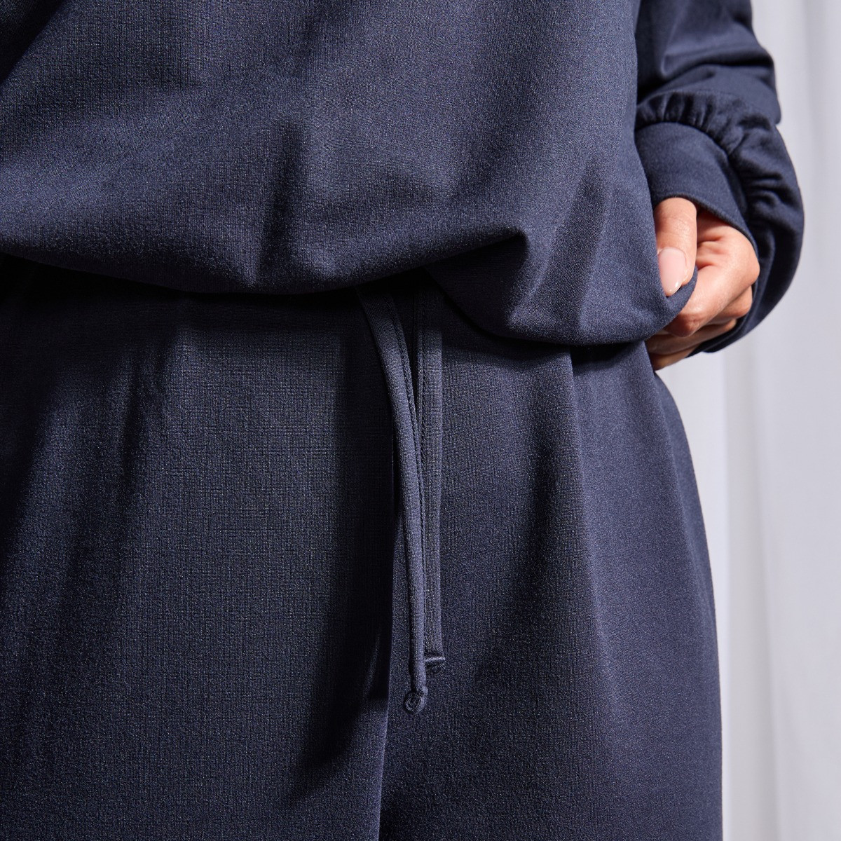 OHS Bubble Hem Hoodie Loungewear Set, Navy - Large/Extra Large>