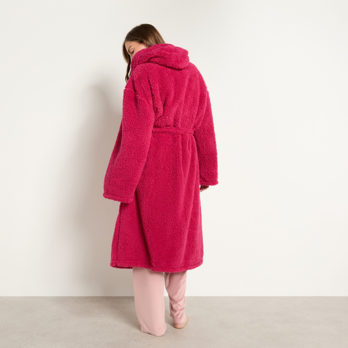 OHS Teddy Dressing Gown - Berry>