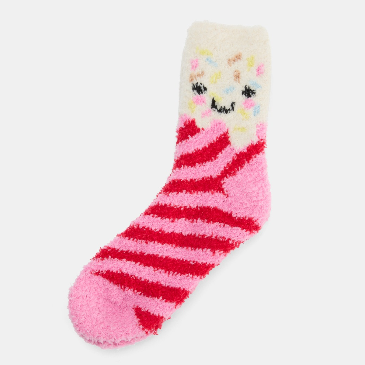 OHS Christmas Sweetie Pies Fluffy Fleece Socks, Multi - 3 Pack>