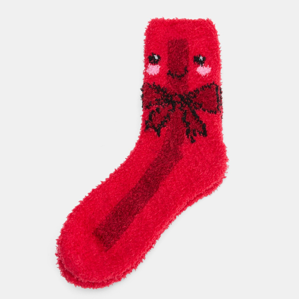 OHS Christmas Sweetie Pies Fluffy Fleece Socks, Multi - 3 Pack>