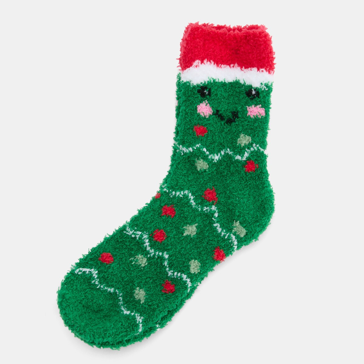 OHS Christmas Sweetie Pies Fluffy Fleece Socks, Multi - 3 Pack>