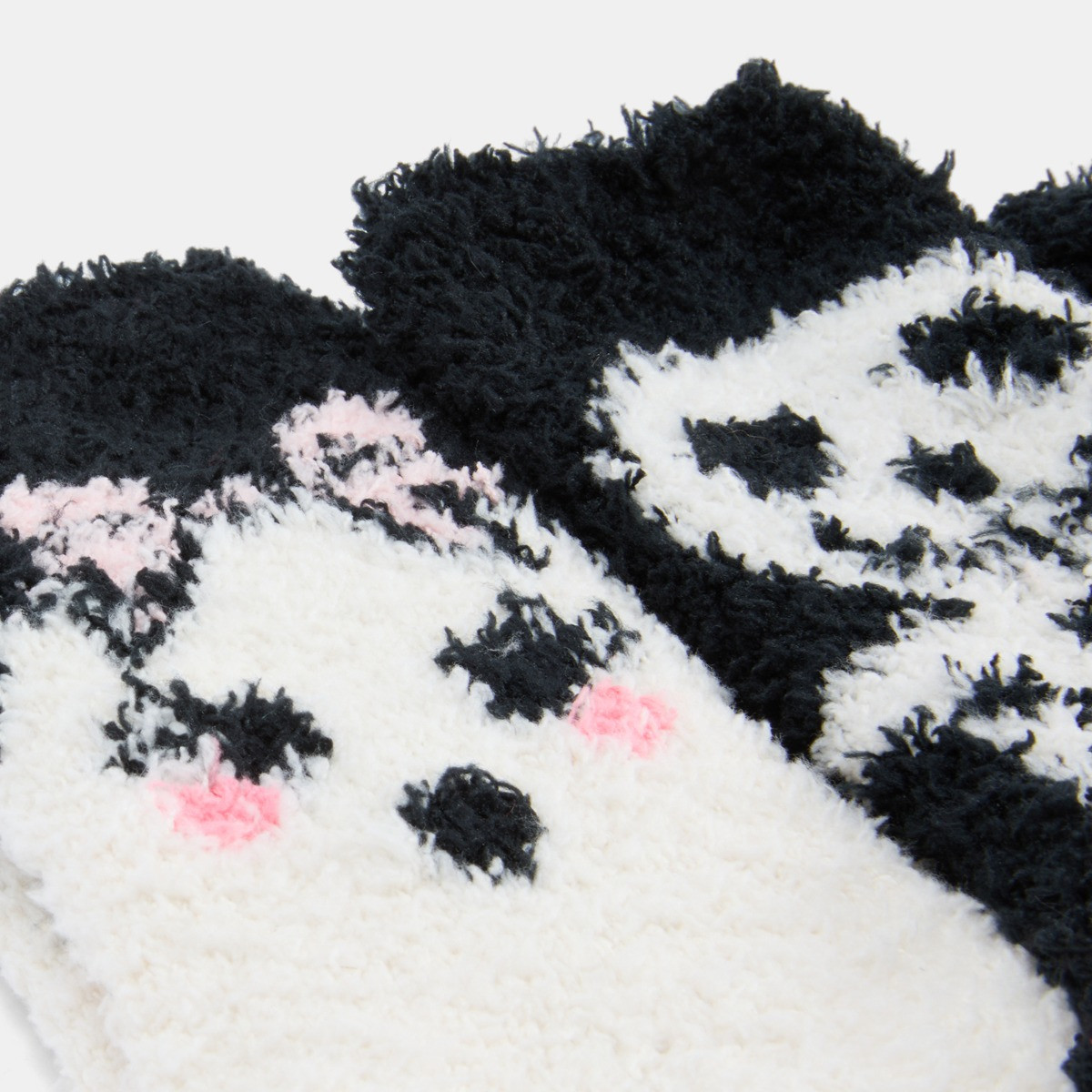 OHS Halloween Sweetie Pies Fluffy Fleece Socks, Black - 3 Pack>