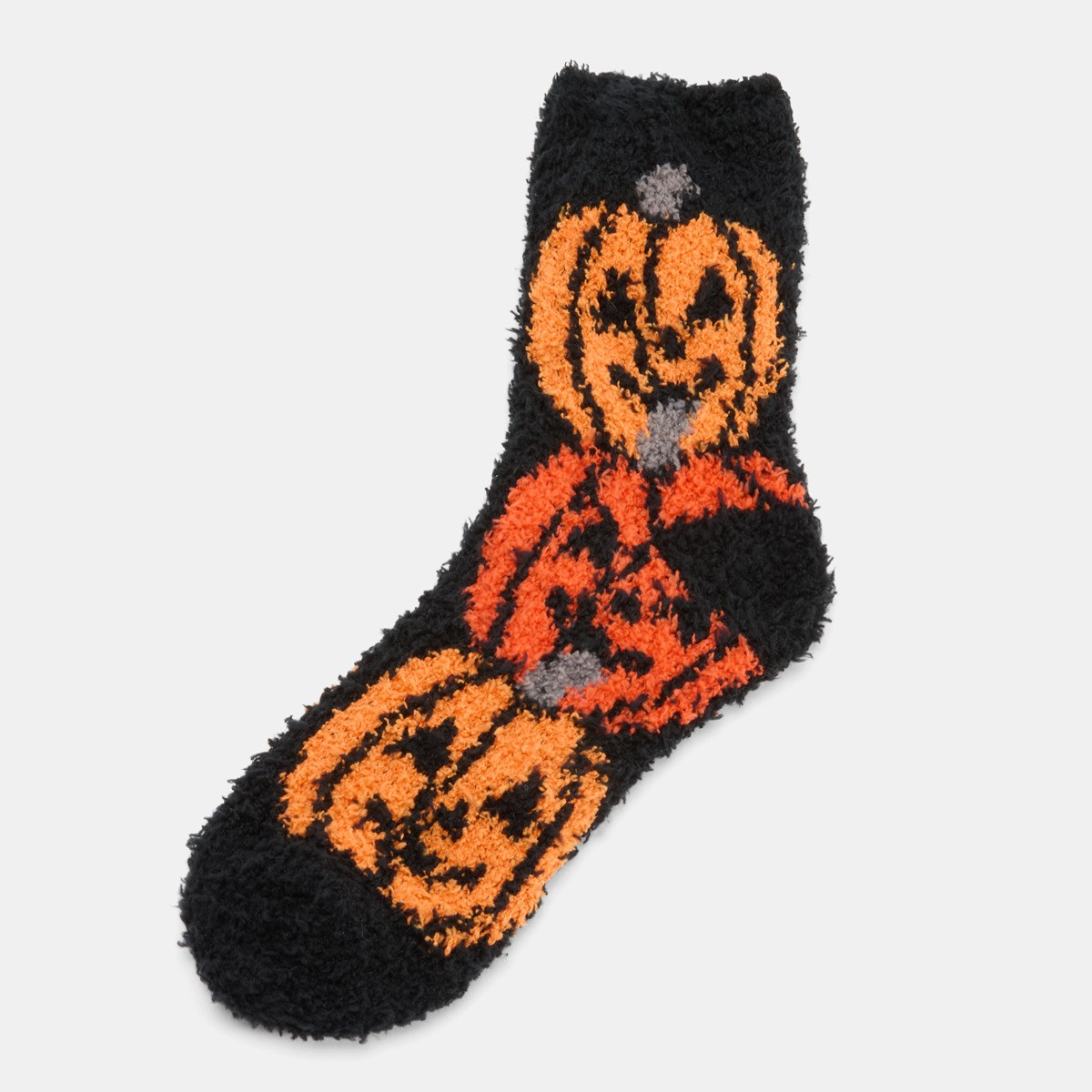 OHS Halloween Sweetie Pies Fluffy Fleece Socks, Black - 3 Pack>