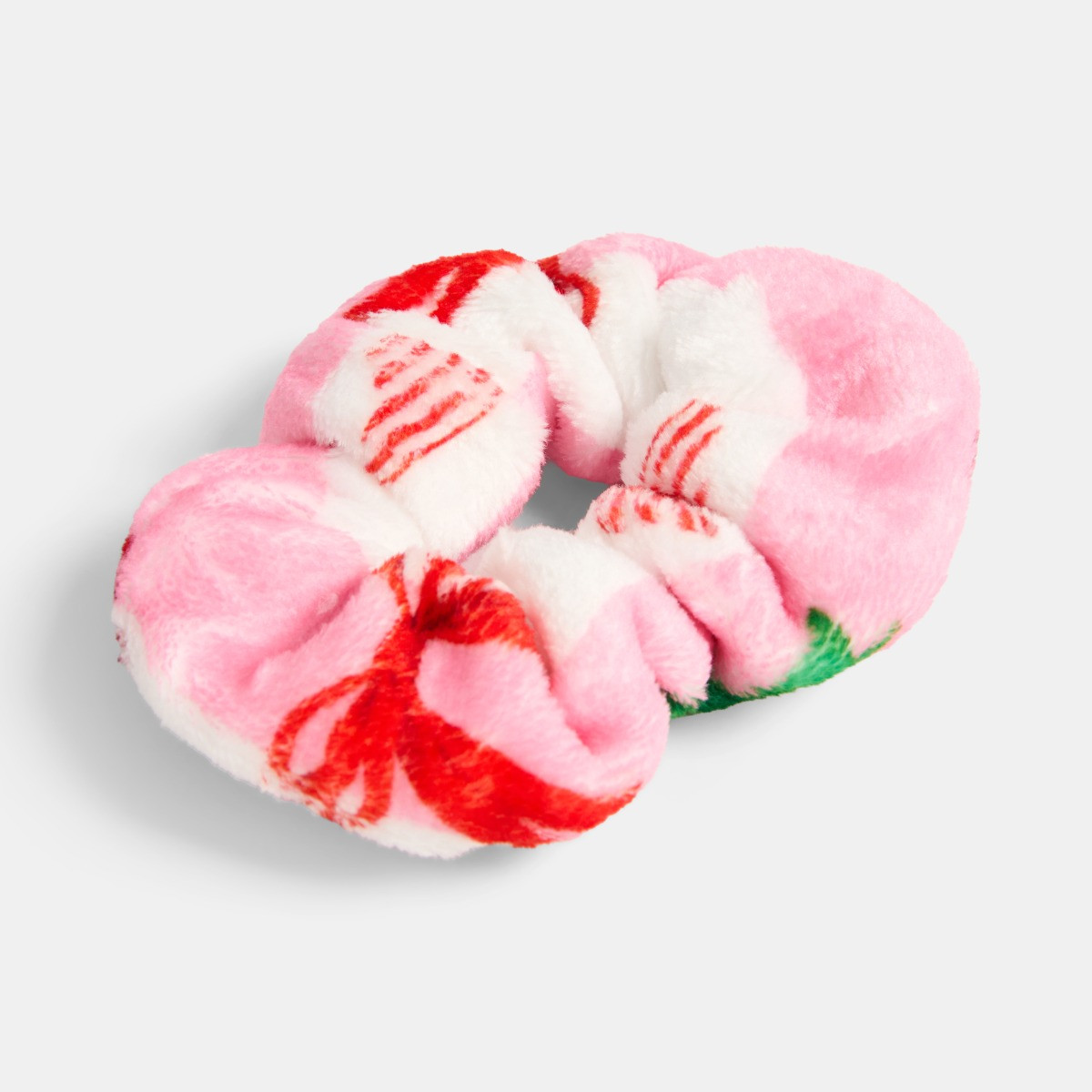 OHS Multi Bow Stripe Hot Water Bottle Gift Set - Pink/White>