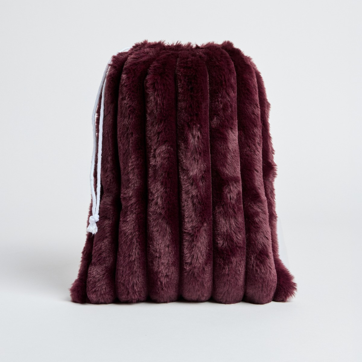 OHS Ribbed Hot Water Bottle Gift Set - Burgundy>