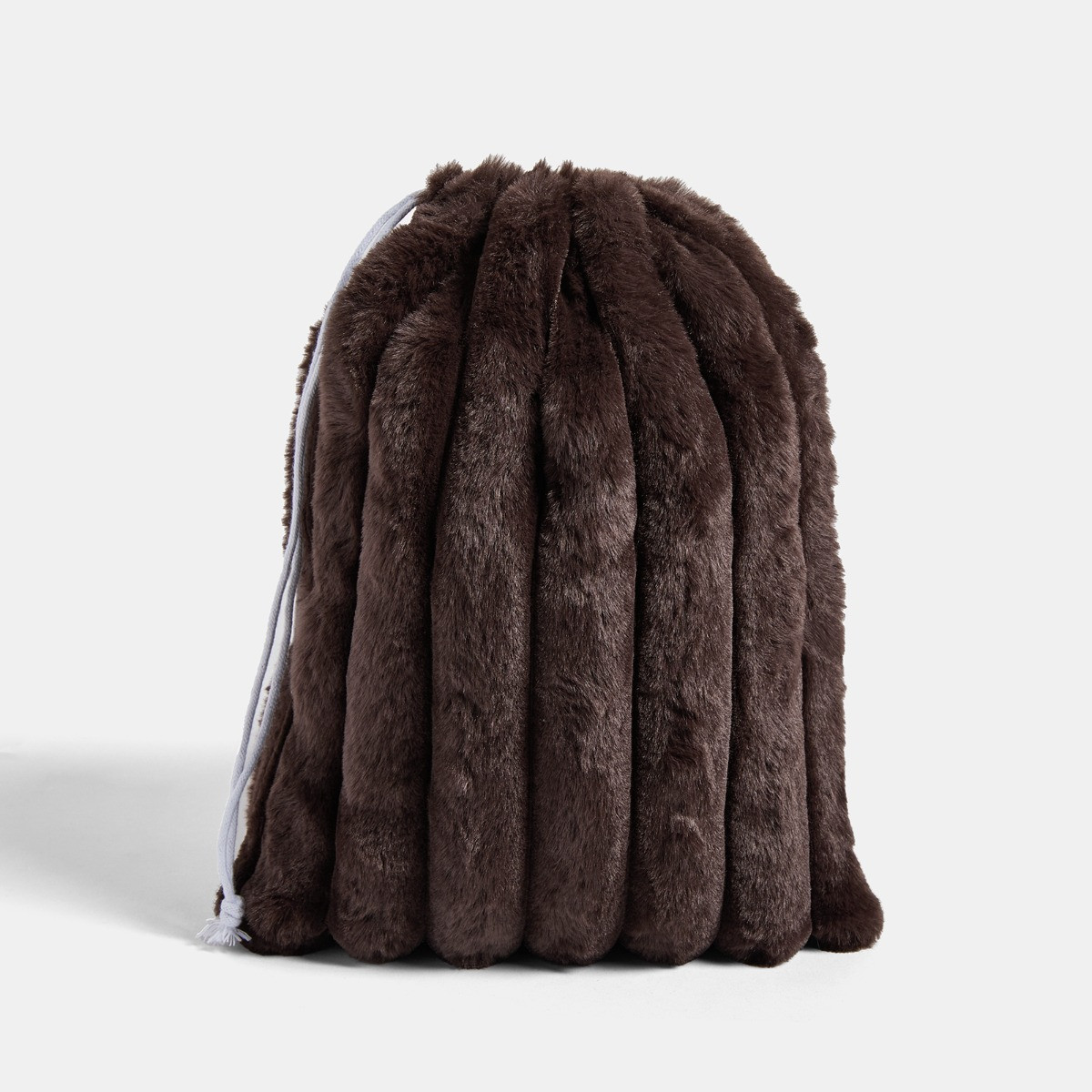 OHS Ribbed Hot Water Bottle Gift Set - Brown>