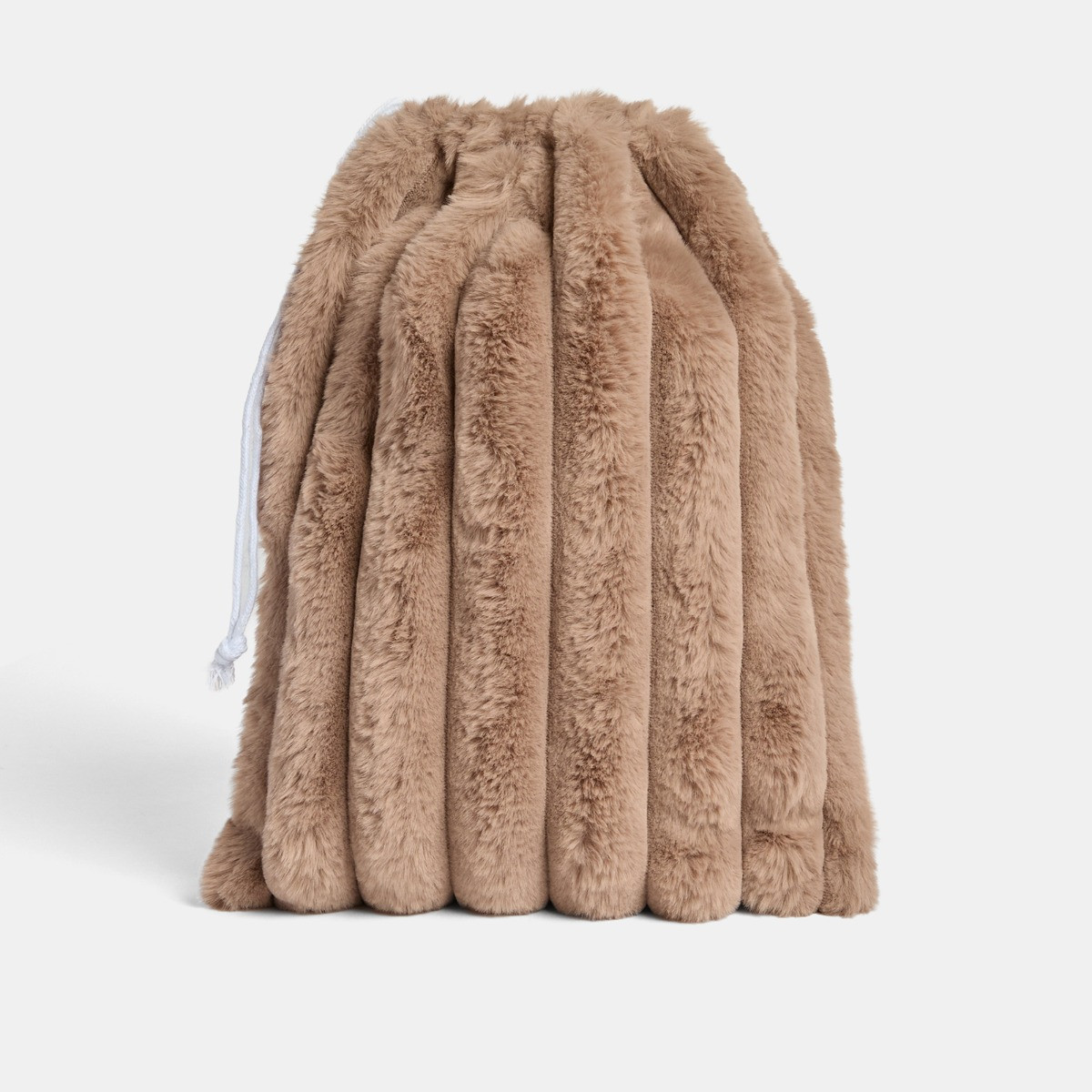 OHS Ribbed Hot Water Bottle Gift Set - Mink>
