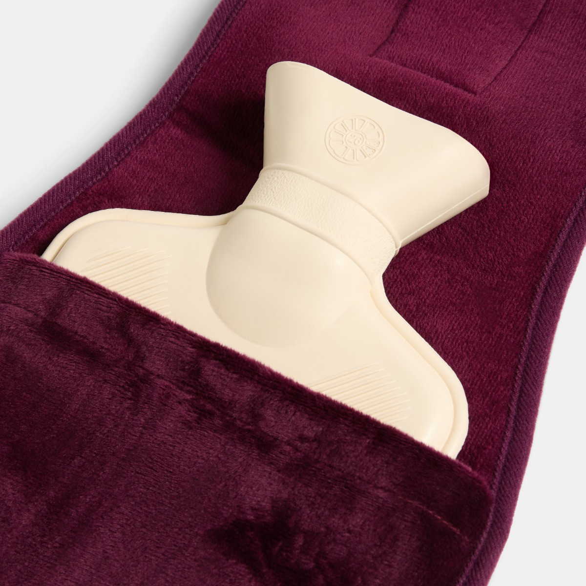 OHS Adjustable Ribbed Hot Water Bottle Belt - Burgundy>