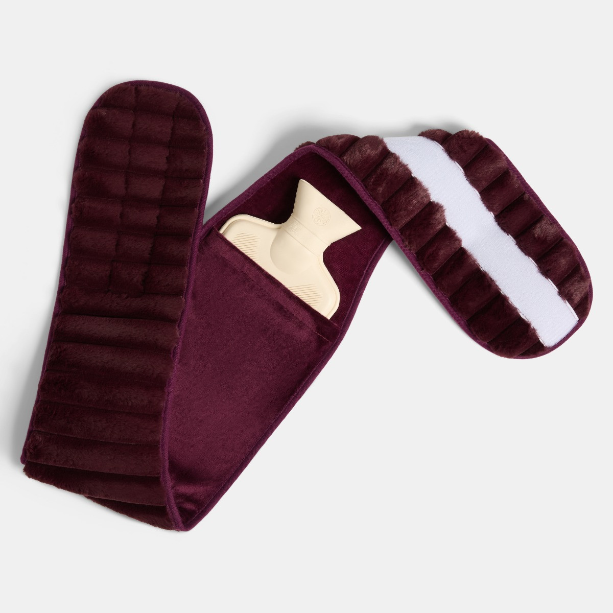 OHS Adjustable Ribbed Hot Water Bottle Belt - Burgundy>