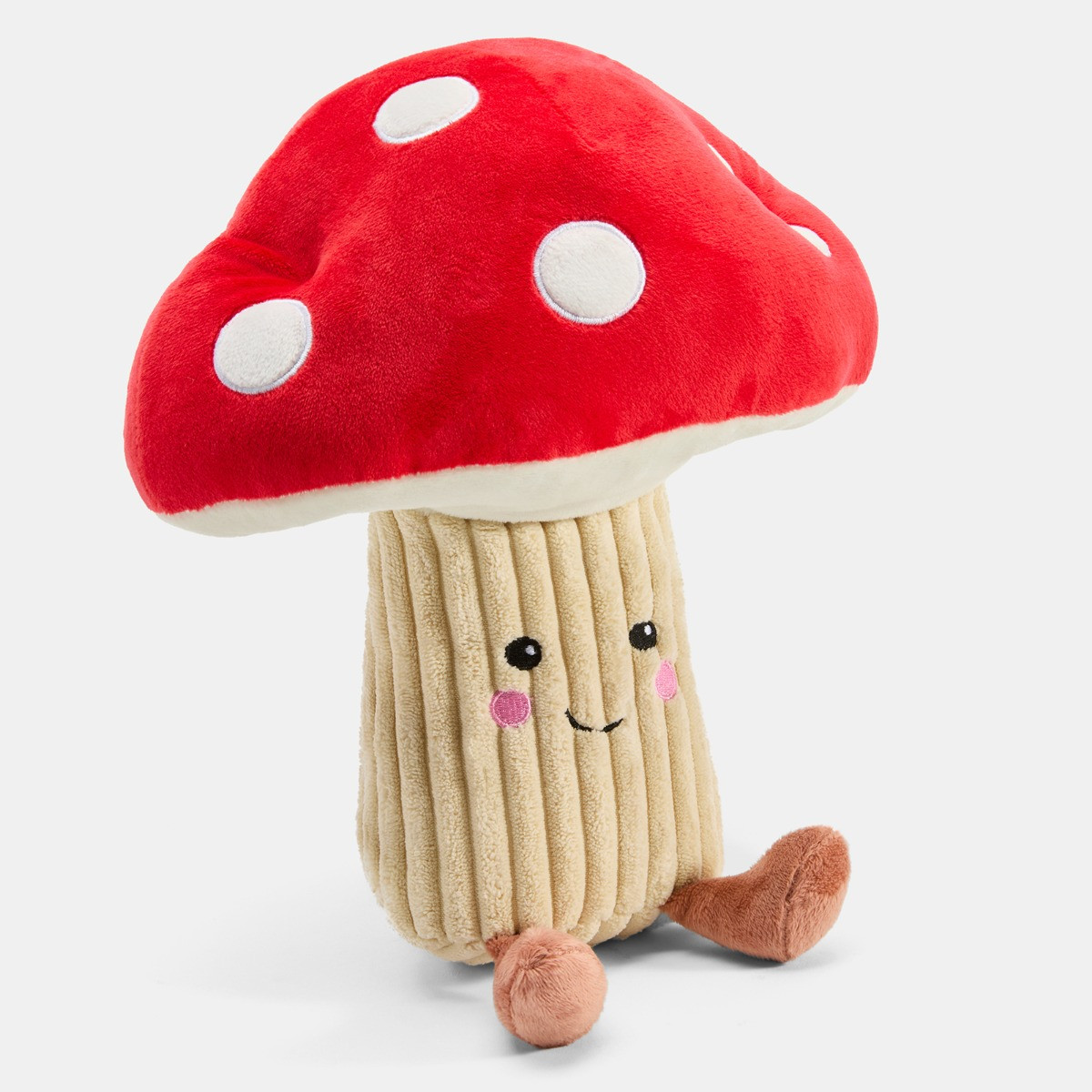 OHS Mushroom Microwaveable Hottie - White/Red>