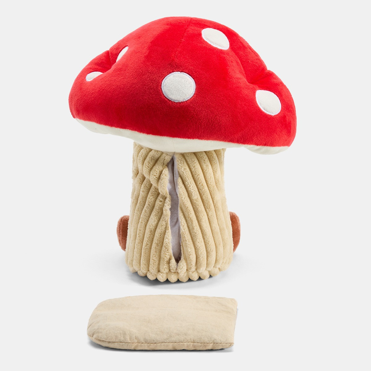 OHS Mushroom Microwaveable Hottie - White/Red>