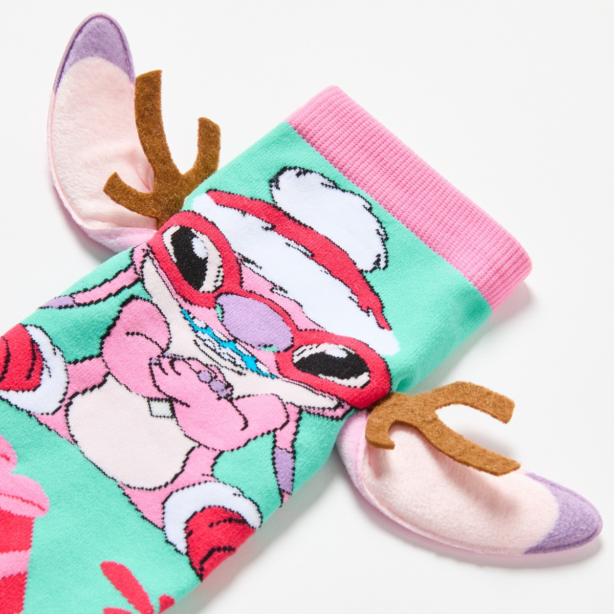 OHS Kids Christmas Stitch & Angel Over the Knee Socks - Multi>