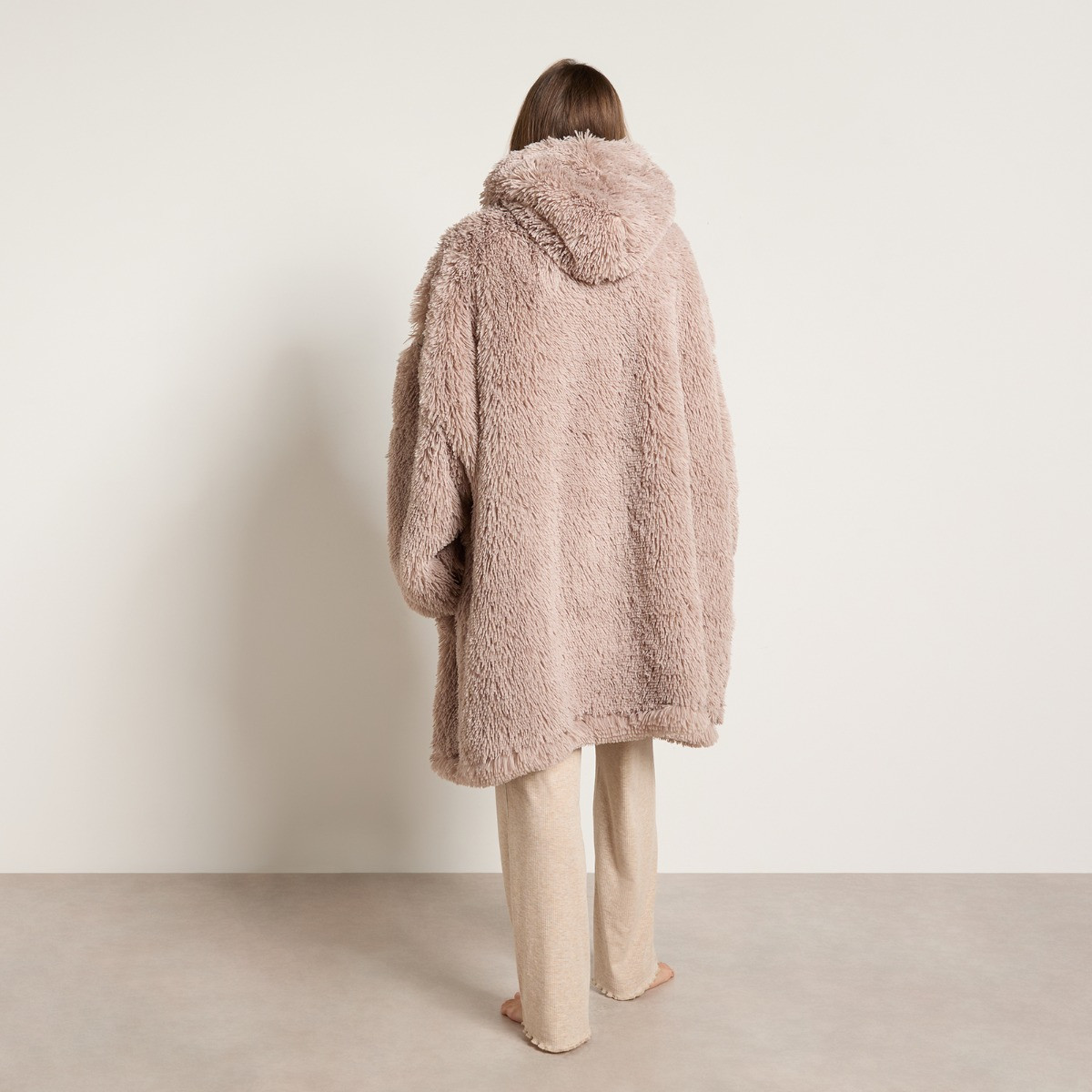 OHS Fluffy Hoodie Blanket - Natural>