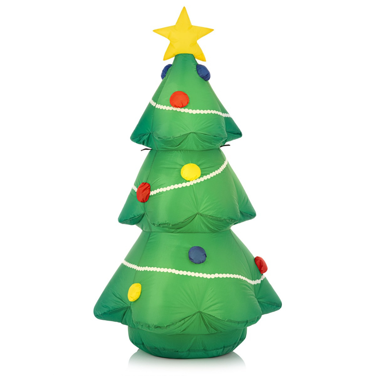 OHS Indoor/Outdoor Self-Inflating Tree Light-Up Porch Decoration - Green>