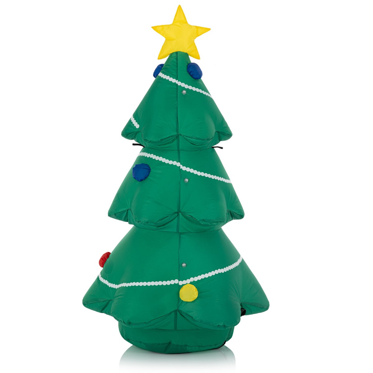 OHS Indoor/Outdoor Self-Inflating Tree Light-Up Porch Decoration - Green>