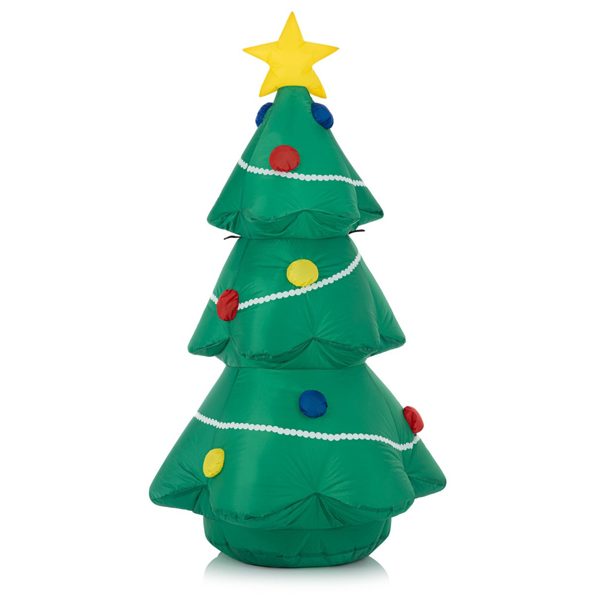OHS Indoor/Outdoor Self-Inflating Tree Light-Up Porch Decoration - Green>